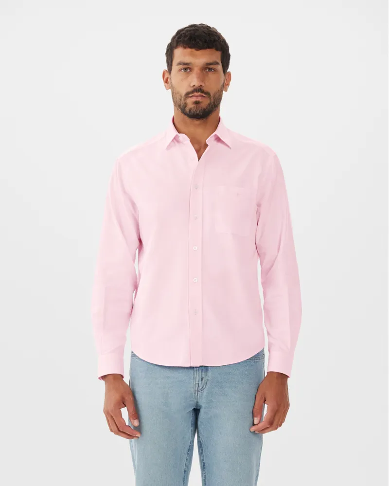 RM Williams Collins Shirt Pink White-1